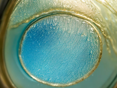 Abstract background image of close up colorful glass with water rain drop stainの素材