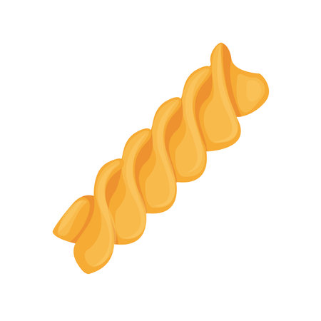 Food ingredient wheat spaghetti pasta cartoon vector isolated illustrationのイラスト素材