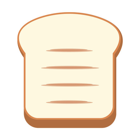 Breakfast food toast bread cartoon illustrationのイラスト素材
