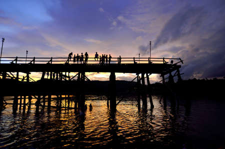 Bridge wood of classicの写真素材