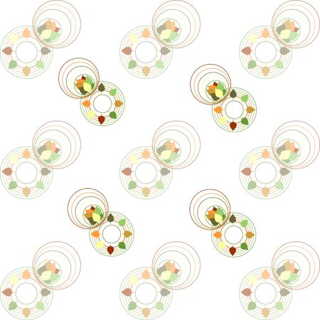abstract background of multi-colored leaves on a whiteのイラスト素材
