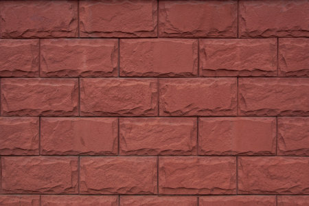 Brick wall with red brick, red brick background.の写真素材