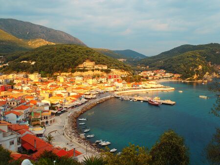 village and bayの写真素材