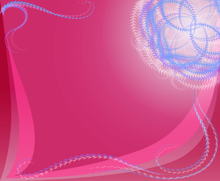 Stylized Winter Christmas Greeting Card Background with Frosted Flower and Curlsのイラスト素材