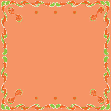 Bright Abstract Background with Frame in Ethnic Styleのイラスト素材