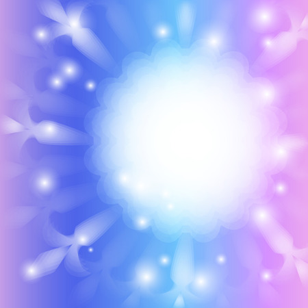 Pastel Multilayer Snowflake on the Colorful Background with Space for Textのイラスト素材