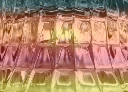 Glass Background with Range of Colors and Square Patternの写真素材