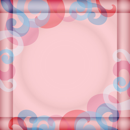 Background  with Square Frame and Abstract Pattern.  Satin Fabric  Texture.のイラスト素材
