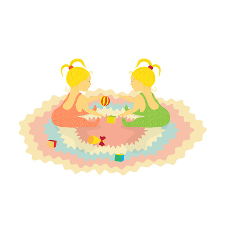 Two Baby Twinsのイラスト素材