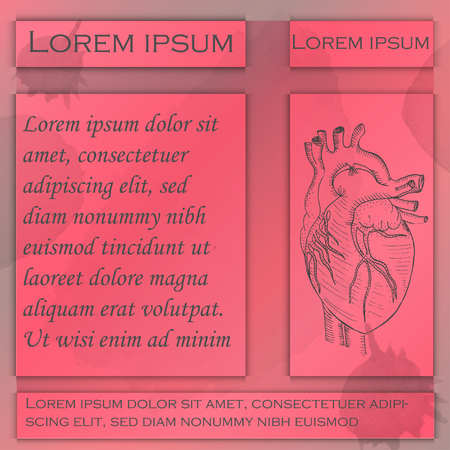 Flyer for Human Heart Studiesのイラスト素材