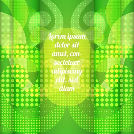 Colorful Green Flyer and a Halftone Textureのイラスト素材