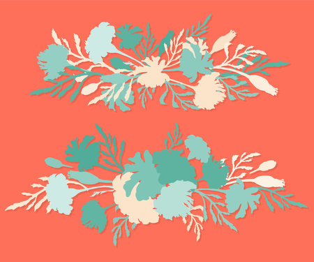 Colorful and lively composition with the flowersのイラスト素材