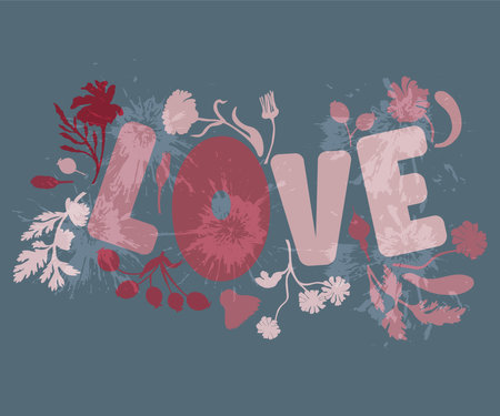 Colorful and lively composition with the flowersのイラスト素材
