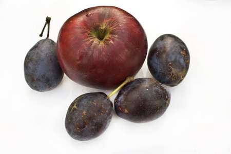 plum and appleの写真素材