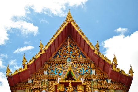 Top of thai pattern design wall templeの写真素材