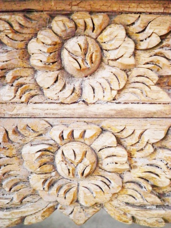 texture background surface  thai old wood design wall          の写真素材