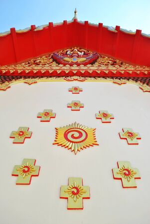 The beautiful and ancient temple in Thailandの写真素材