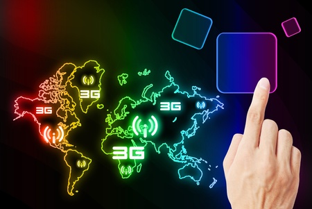Hand touchscreen and press button download application