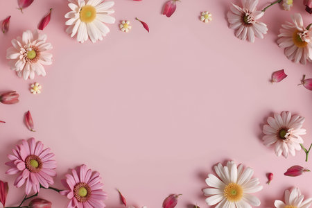 Pastel Pink Floral Backgroundの素材