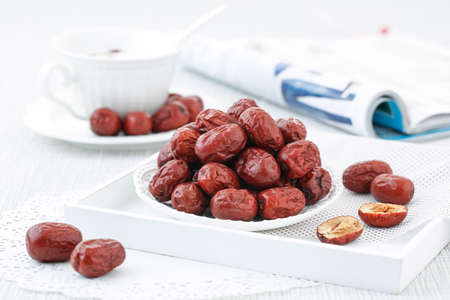 Elegant red datesの写真素材