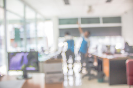 Businessmen blur in the workplaceの写真素材