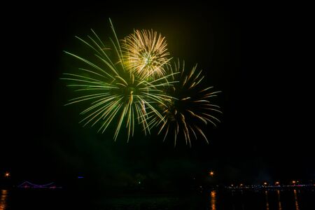 Fireworks Celebration at night on  Background