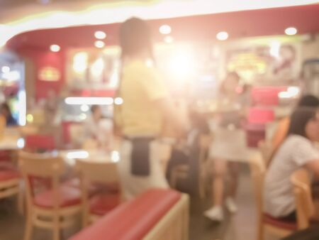 Blurred at shopping super market.の写真素材