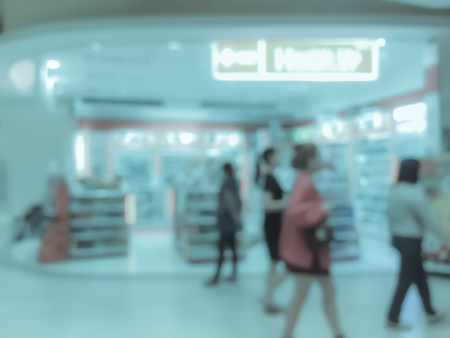 White blur abstract background from supermarket shopping building.の写真素材