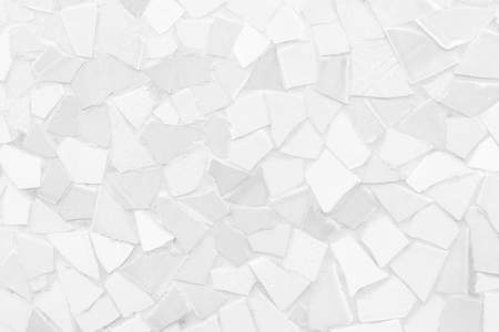 Broken tiles mosaic seamless pattern. White and Grey the tile wall high resolution real photo or brick seamless and texture interior background.の写真素材