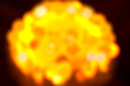 Abstract Orange Explosion Fireworks fire war or Celebration at night on New Year and copy space...