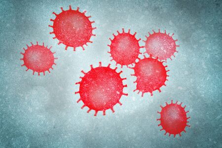 Coronavirus disease COVID-19 infection medical illustration. China pathogen respiratory influenza...