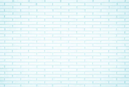 Pastel Blue and White brick wall texture background. Brickwork painted of blue color interior rock...