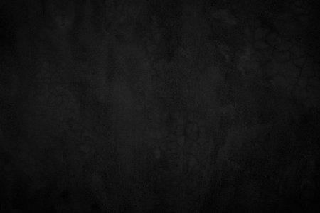 Close up retro plain dark black cement & concrete wall background texture for show or advertise or...
