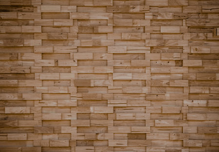 Old brown wood texture background of wall seamless. Vintage dark wooden plank oak uneven textured rustic grunge. Design board nature pattern with hardwood grain square furniture.の写真素材