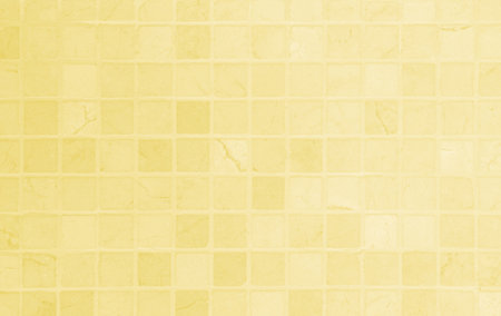 Yellow ceramic wall and floor tile abstract background. Design geometric gray mosaic texture decorationの写真素材