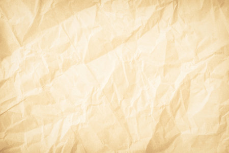 Crumpled brown paper texture or background for design and decoration.の写真素材