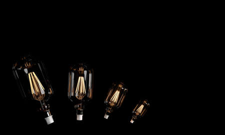 light bulb in the dark, 3d renderingの写真素材