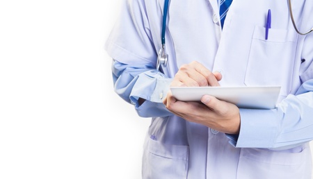 Doctor using Tablet PCの写真素材
