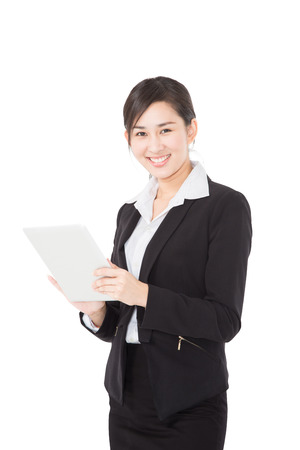 Businesswoman using tabletの写真素材