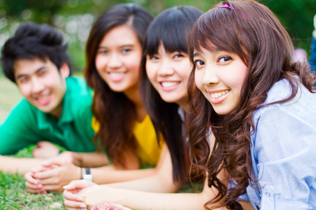 Group of Asian young peopleの写真素材