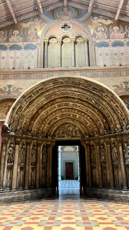 Museum of Fine Arts columns, ceiling, walls are also masterpiece 05.04.22 Budapest Hungaryのeditorial素材