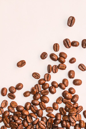 Coffee Beans background texture isolated on whiteの写真素材