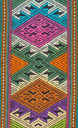 Patterns of hand made fabric woven in the North of Thailand ,antiques