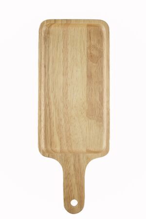 wooden tray background isolated on white for you design