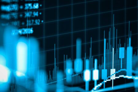Financial data on a monitor,Stock market data on LED display concept