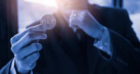 Modern way of exchange and bitcoin is convenient payment in global economy market. Virtual digital...