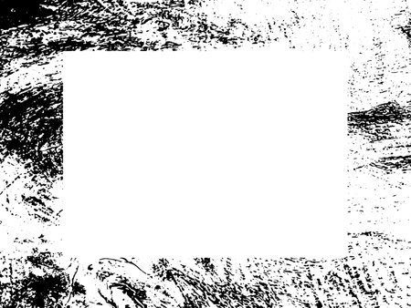 Grunge black and white frame. Template for your design. Vector illustrationのイラスト素材