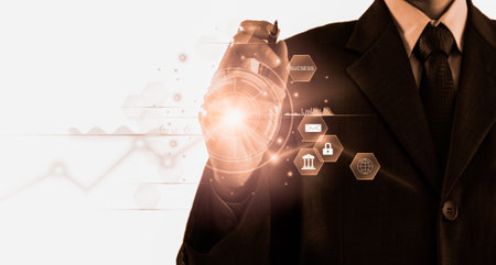 Stock market or forex trading graph and candlestick chart suitable for financial investment concept. Economy trends background for business idea and all art work design. Abstract finance background.の写真素材