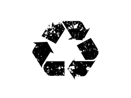 Recycling symbol icon. Recycling sign. Vector illustrationのイラスト素材
