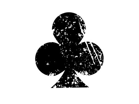 Grunge black playing card icon on white background. Vector illustration.のイラスト素材